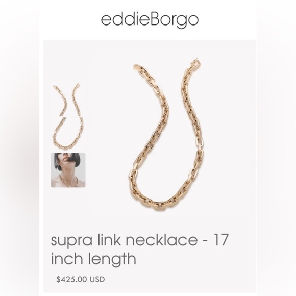 New Eddie Borgo Supra Chain Link Gold Necklace 💕 - Picture 5 of 12